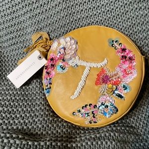 Anthropologie “T” circular pouch (NEW)